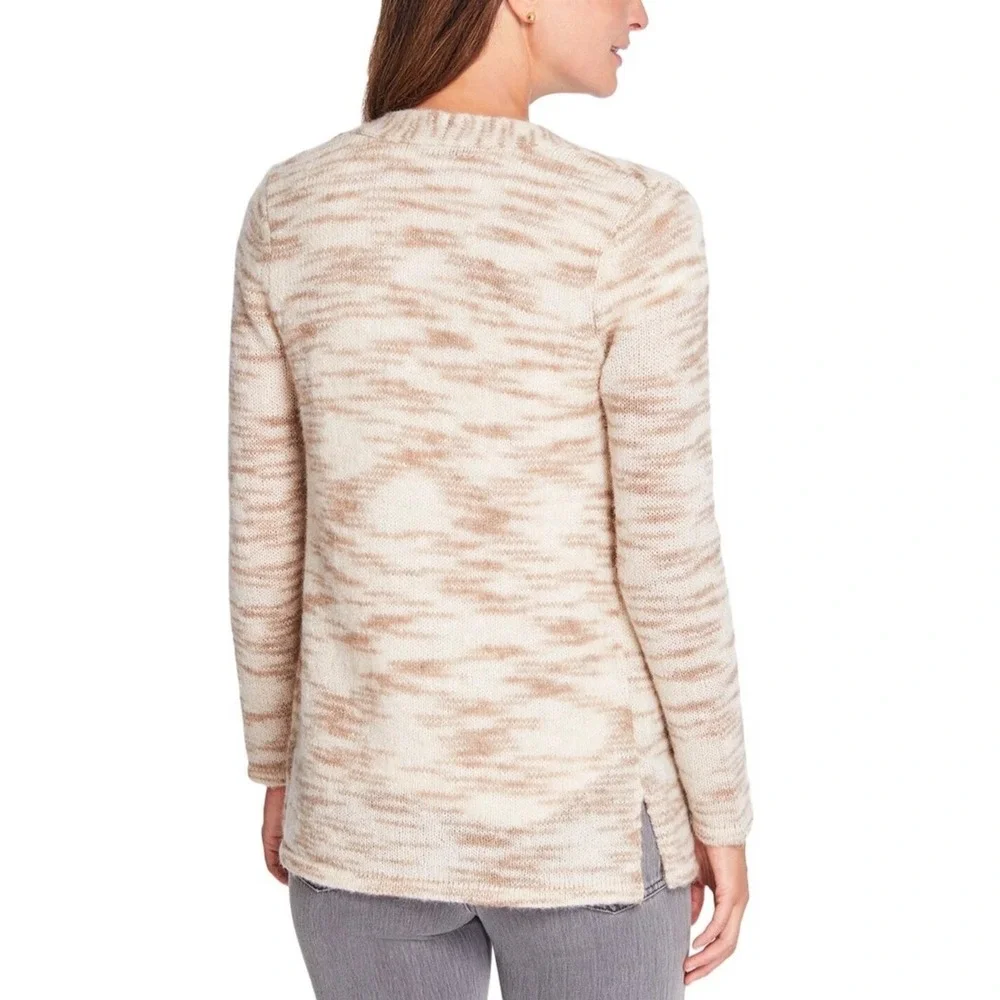 J. McLaughlin Women XS Tan Multicolor Linley Alpaca Wool Cardigan Sweater NWOT